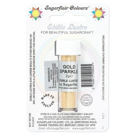 Sugarflair Gold Sparkle Edible Lustre Dust, Add a Lustrous Shine to Cakes or Decorations. Brush On or Add Rejuvenator to Create Eye-Catching Edible Paint, Gives Shine to Your Bakes - 2g