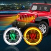 JESUO PAIR 7" inch Round LED Headlights High/Low Beam For