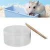 Hamster Sand Bathtub Small Round Shaped Pet Sand Box Transparent