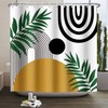 ChloropLastid Boho Shower Curtain Mid Century Shower Curtains Geometric Modern
