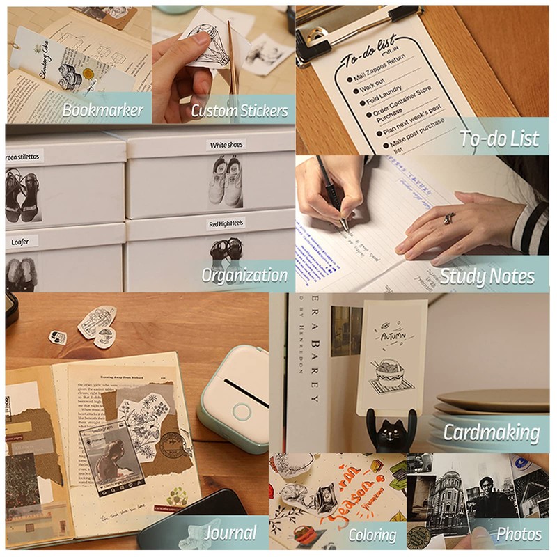 Memoking T02/M02X/M02L White Thermal Paper - 2 Years Sticky 50