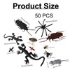 50 PCS Halloween Bugs,Plastic Spiders Halloween,Plastic Spiders,Plastic Bugs,Fake Spiders,Fake Spider,Bugs,Halloween