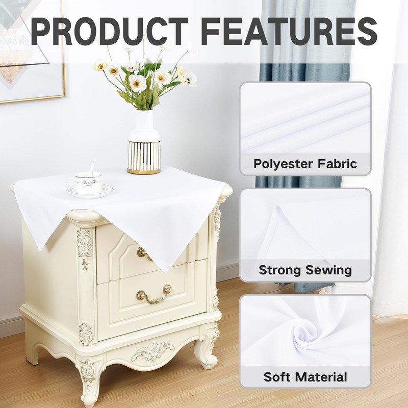 Nacuci Small Square Tablecloth 24x24 Inch Washable Polyester Side Table