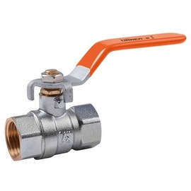 URREA 562.19 Válvula de Esfera Roscable 400 WOG ¾ ”, Válvula de Bola con Palanca, Latón, Acabado Cromo