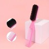 2-in-1 Hair Styling Comb and Brush, Pink, Double-Sided Fine Tooth