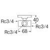 SANEI V631-20 Switching Ball Valve T Type Water Flow Switch