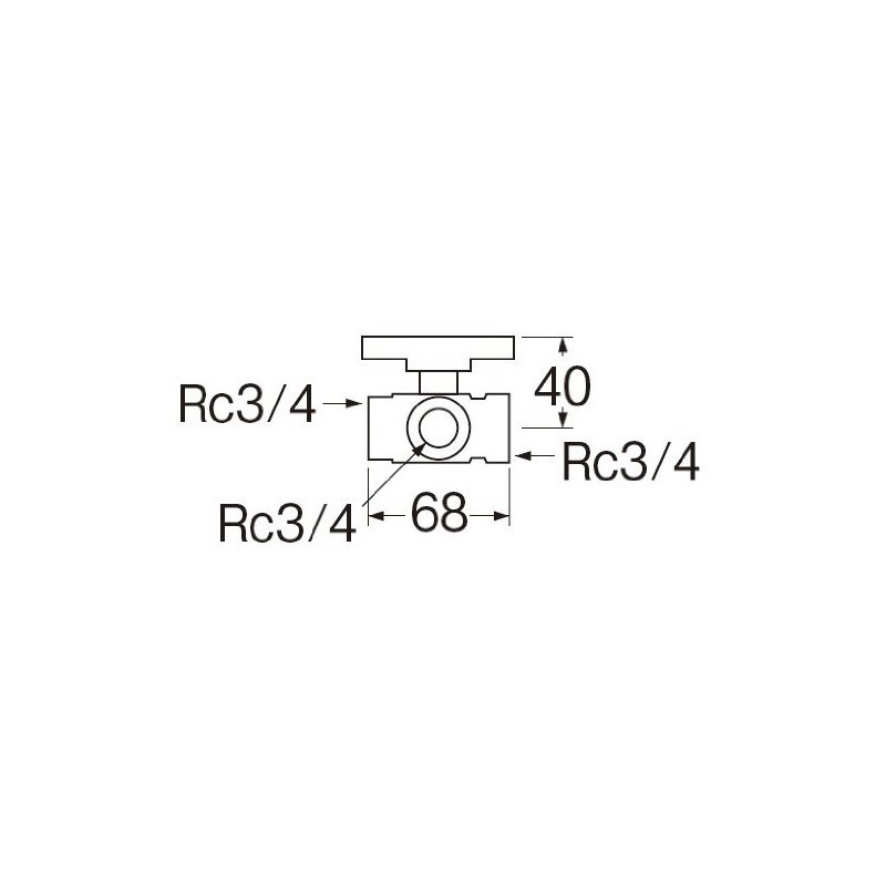 SANEI V631-20 Switching Ball Valve T Type Water Flow Switch