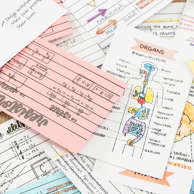 400 Pcs 8 Pack Lined Index Cards - 8 Colours