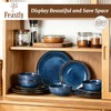 Feastly Plates and Bowls Sets 12 Pieces, Blue Reactive Glaze