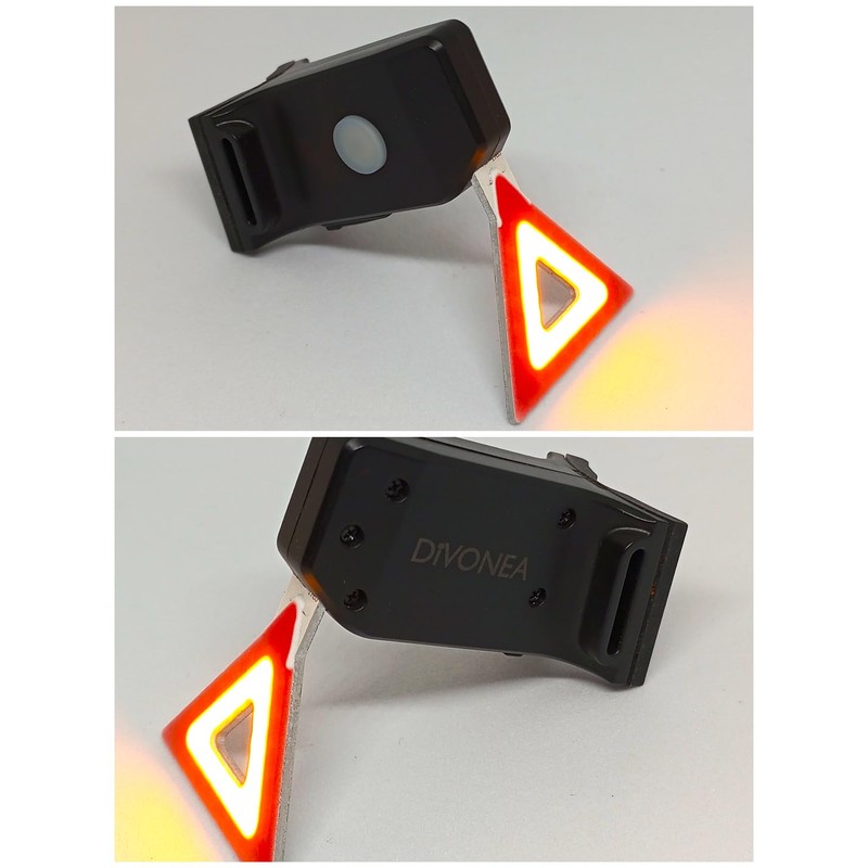 DiVONEA LED Bicycle Light Triangle Two-Tone 5 Modes – USB