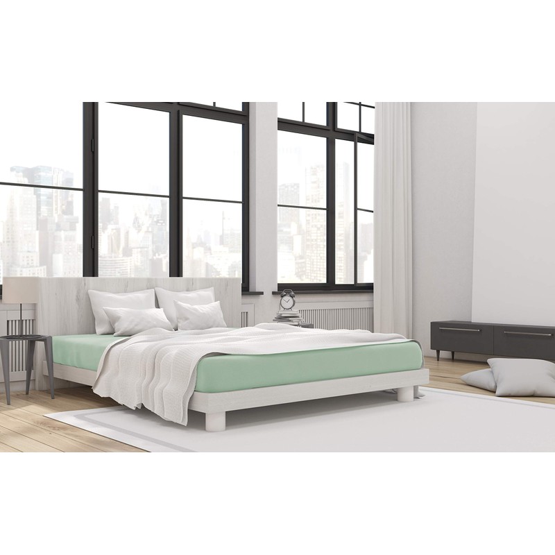 Primera Mako Jersey Fitted Sheet, Eucalyptus, 100 x 220-120 x