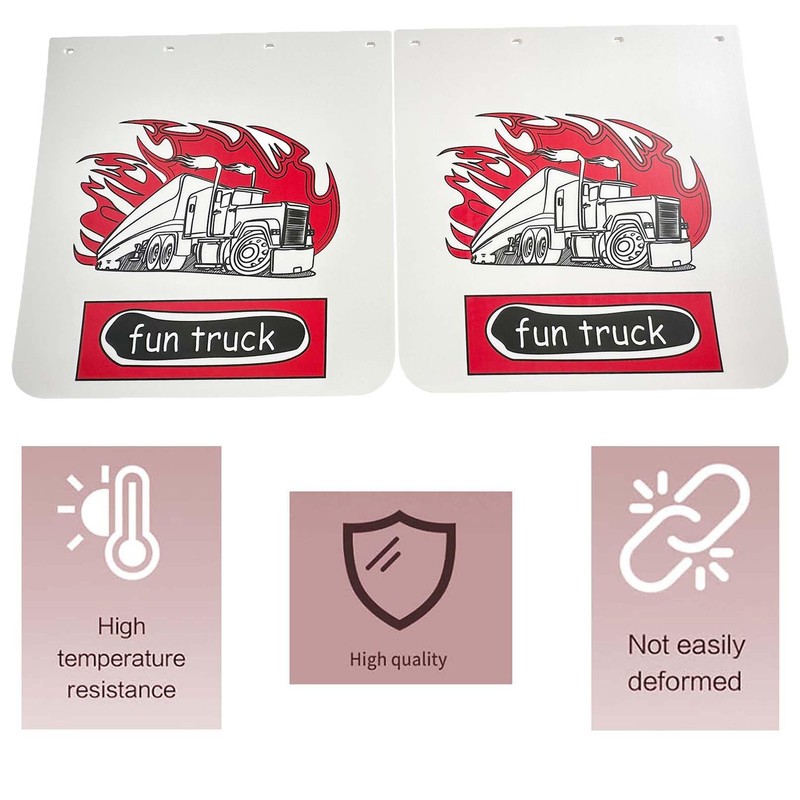 BST BSSP Pair White Straight Heavy Duty Polymer Splash Guard
