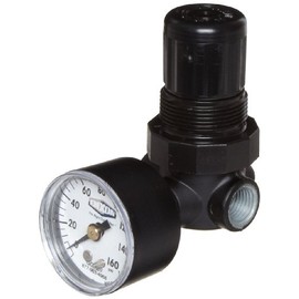 Dixon R07-200R Norgren Series Miniature Regulator without Gauge, 22 SCFM, 1/4" Port Size, 5-100 PSI