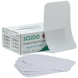 1000 PCs Dental Grade Scudo Premium Paper Tray Covers Size B (8.5x12.25) by VASTMED | Disposable Tray Covers for Dental Tray, Sterile Tattoo Tray, Surgery Tray