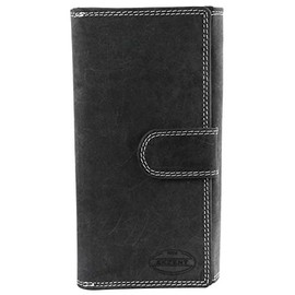 Akzent Women's Purse Genuine Leather Anthracite 18 x 10 cm