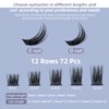 Individual Eyelashes, QUEWEL, Individual Eyelash Clusters, Lashes, D Curl, 14