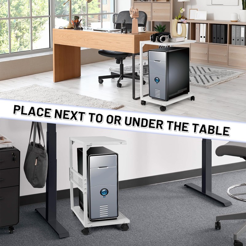 Bfttlity PC Stand Computer Tower Stand 2-Tier Metal CPU Holder