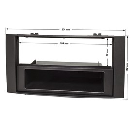 tomzz Audio 2457-032 Radio Faceplate Compatible with VW Touareg (Type 7L) Multivan T5 Black