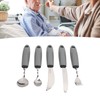 5pcs Bendable Adaptive Utensils Weighted Easy Grip Stainless Steel Special