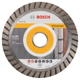 Bosch Accessories Standard for Universal Turbo Diamond Cutting Disc (for Concrete, Masonry, Ã˜ 125mm x 22.23mm x 2mm x 10mm, Accessories Angle Grinder)