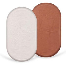 Baby Bassinet Sheets 2 Pack, Breathable Cozy Elastic Travel Crib Fashionable Floral Pattern Fitted Mattress Sheet, Standard Cradle Safe Sheets 32"X16" (Coffee + Khaki)