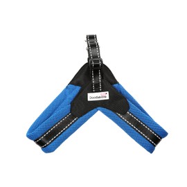 Doodlebone Boomerang Dog Harness, Sapphire, 4-5
