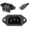 QTEATAK 3 Pack Screw Mount 3 Pins Inlet Power Plug