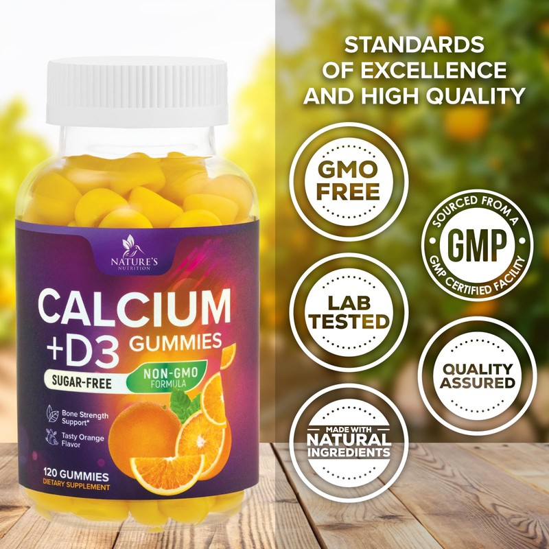Calcium Supplement Gummies - Sugar Free Calcium Gummy with 400