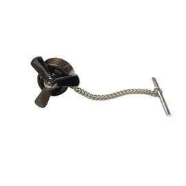 Kiola Designs Gunmetal Toned Propeller Tie Tack