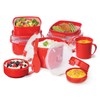 Sistema 1102 Insulated Food Boxes, Red/Transparent, 2.4 L