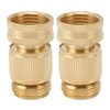 2PCS Water Hose Quick Connector Brass 3/4 Inch Male and