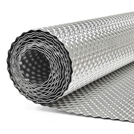 Exhaust Heat Shield Automotive 16"x80", Embossed Aluminum Heat Shield Kit with 40 Stainless Steel Zip Ties Cable Metal for Car Muffler Exhaust Wrap High Temp Thermal Barrier Battery