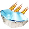 Smokitcen Adjustable Heat Focusing Reflector for Round Natural Gas and