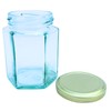 Bramley & Sage 190ml 8oz Hexagonal Jam Jar with Gold