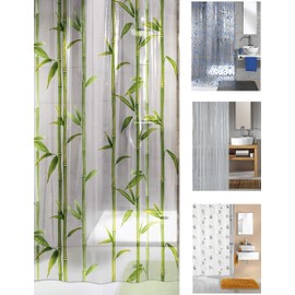 KW Premium Quality PEVA Waterproof Shower Curtain (Bamboo)