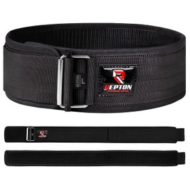 Self Lock Weightlifting Belt - Weight Lifting Belt for Functional Fitness Training, Nylon Belt for Bodybuilding Power lifting Olympic Lifting Athletes - Deadlift Training Belt (Medium, Black)