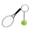 Kisangel Mini Tennis Racket Keychain Key Ring Decorative Tennis Ball