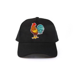 WIRESTER Adjustable Embroidered Trucker Hat Mesh Baseball Cap Unisex Men Women Youth Adult for Summer Outdoor Travel - Red Rooster Chicken