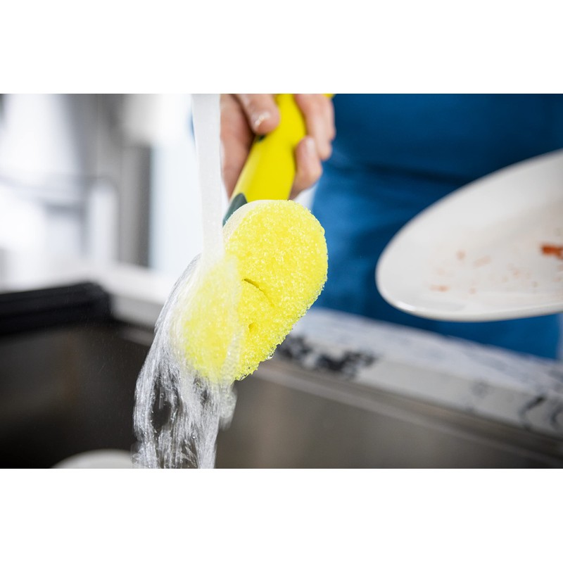 Scrub Daddy Dish Daddy Geschirrspüler Seifenspender Tellerwäscher Texturwechsel mit Standfuß
