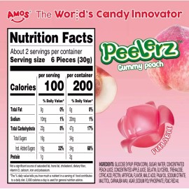 Kasugai New AMOS Peelerz peelers Gummy peach, Peelable Fruit Candy