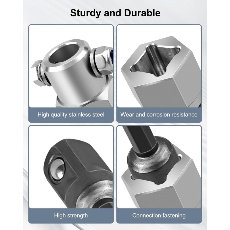 Top Wind Trailer Jack Crank Cordless Drill Adapter with 1/2
