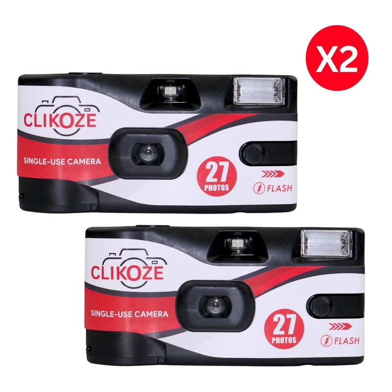 Clikoze Disposable Camera with 27 Exposures, Ultramax ISO 400 35mm
