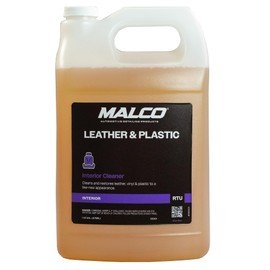 Malco Leather & Plastic Cleaner – Penetrates Deep to Remove Dirt, Grime and Oily Soils/Restores Leather, Plastic and Vinyl/Leaves Surfaces Clean, Shiny and Film-Free / 1 Gallon (100101)
