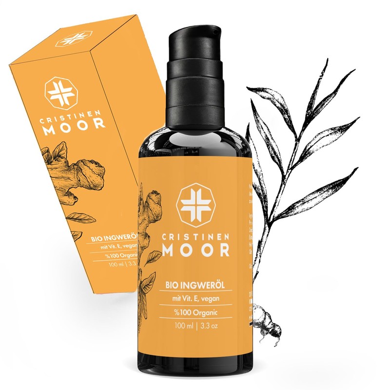 CristinenMoor Ginger Oil Strong 100 ml with Organic Almond Oil,