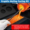 Hysagtek 9 Pcs Crucibles for Melting Metal Kit - Graphite