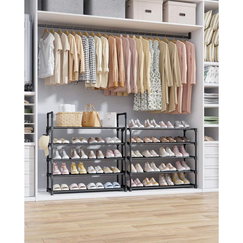 Kitsure Shoe Rack for Closet - 10-Tier Shoe Organizer with