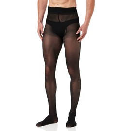 GLAMORY Men's 40 Support Tights Sports Leggings, Black, L Große Größen