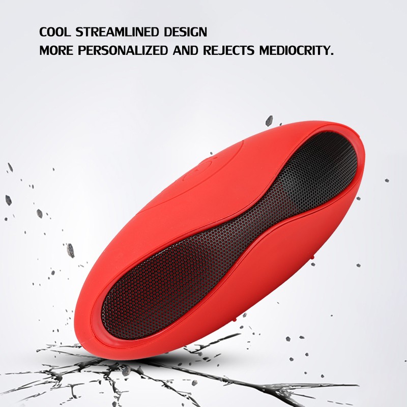 Cool Streamlined Oval Shaped Subwoofer Bluetooth Speaker with FM Function