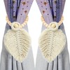 Curtain Rope Tiebacks,2 Pack Macrame Curtain Tieback -Shaped Curtain Holdbacks,Boho