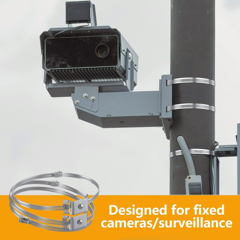 Adjustable Sign Mounting Brackets for Larger Diameter Poles, Sign Mounting